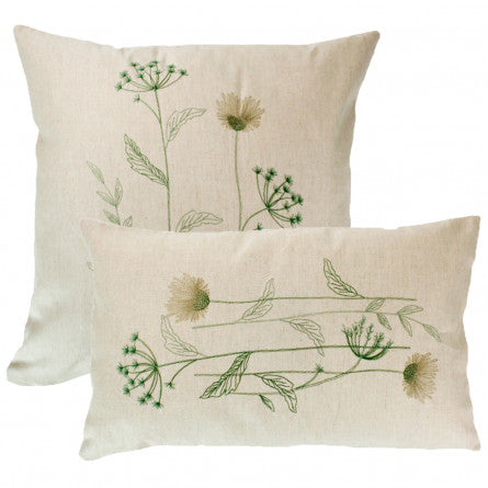 Housse de Coussin Anaé olive - Garnier-Thiebaut