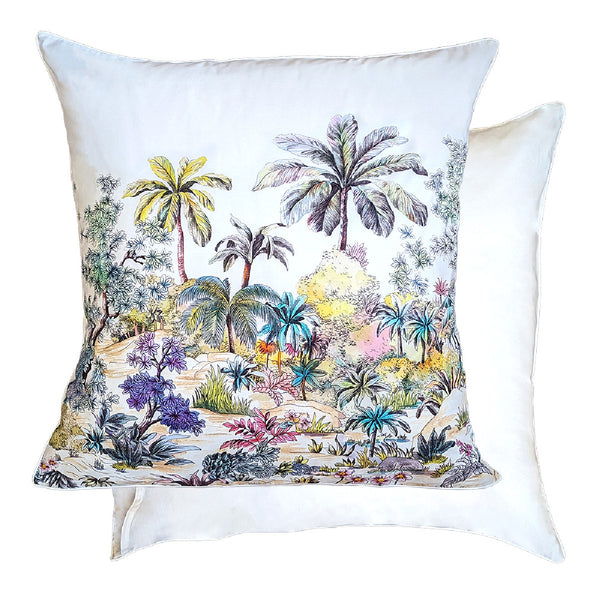 Taie d'oreiller Oasis blanc - Garnier-Thiebaut