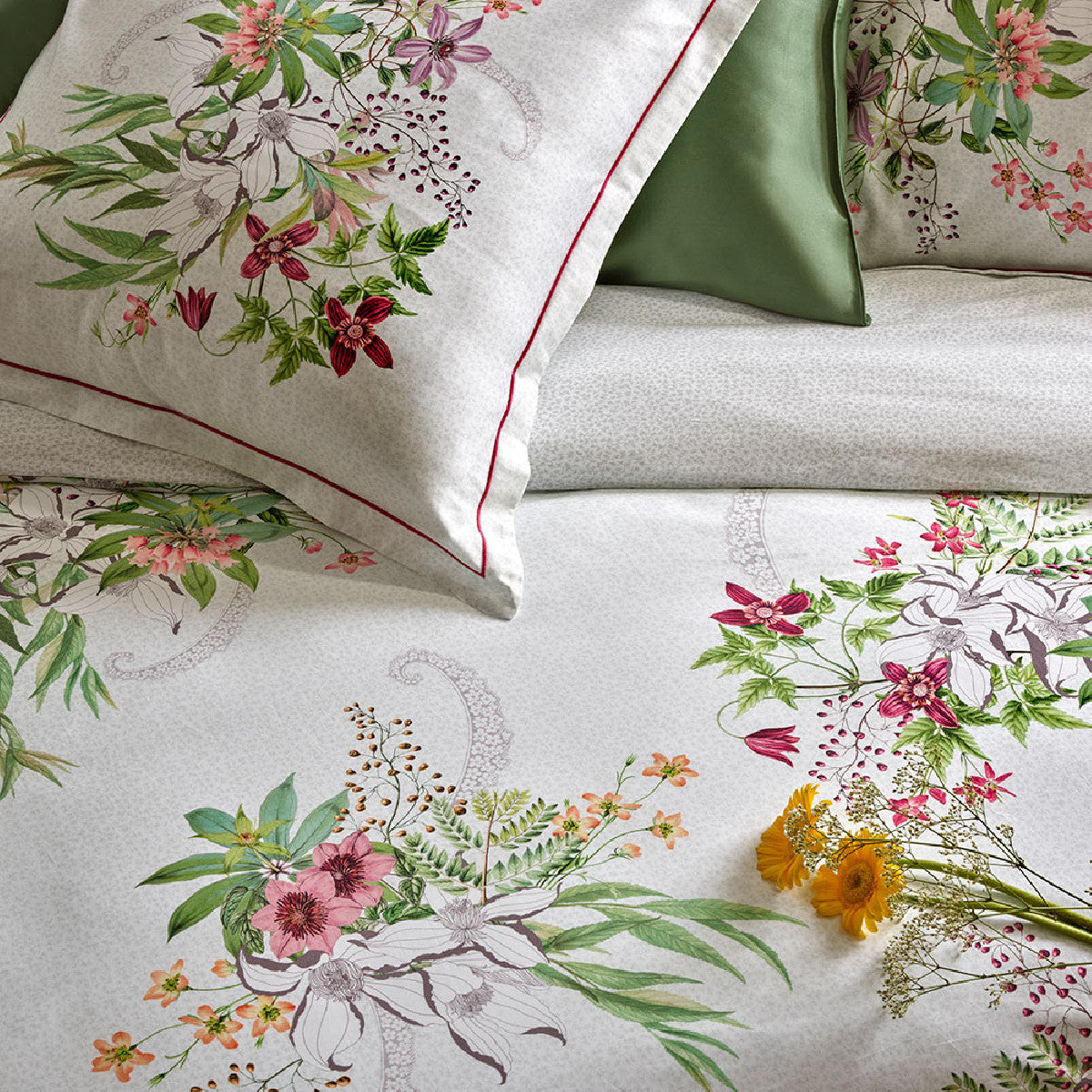 Drap Plat Clématites printemps - Garnier-Thiebaut