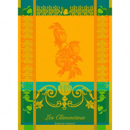 Torchon Les clémentines safran - Garnier-Thiebaut