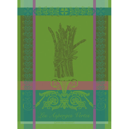 Torchon Asperges vertes gazon - Garnier-Thiebaut