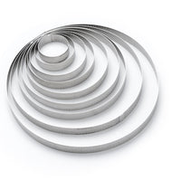 Cercle à tarte rond 2cm en inox perforé - De Buyer