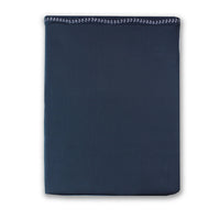 Drap Plat Ondes bleu nuit - Garnier-Thiebaut