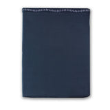 Drap Plat Ondes bleu nuit - Garnier-Thiebaut