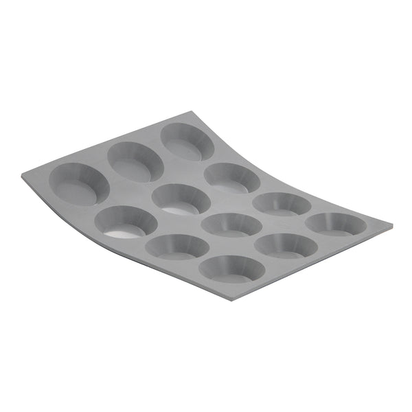 Plaque de 12 mini tartelettes ELASTOMOULE, mousse de silicone - De Buyer