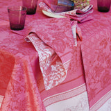 Serviette de table Géraniums rose - Garnier-Thiebaut